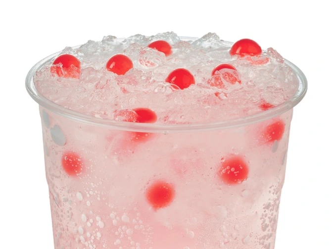 Swig Poppin' Pineapple Sprite with pineapple, watermelon, strawberry, popping pearls, 150-520 cal, $3.00.