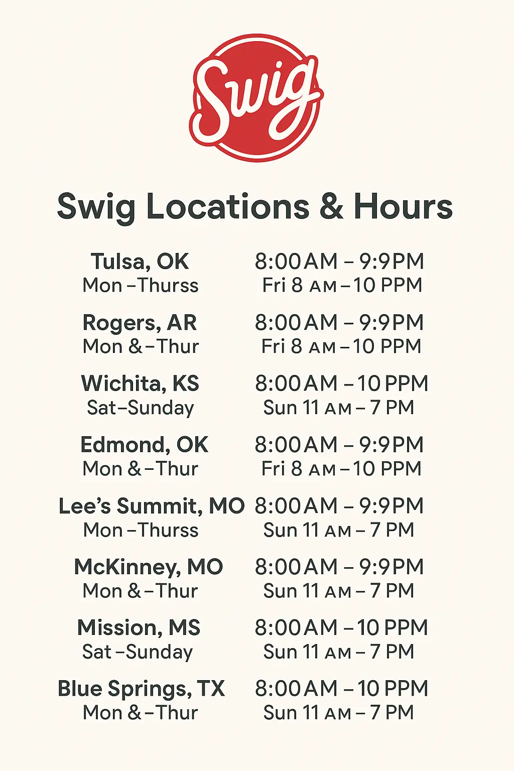 Find a Swig Soda Shop Near You