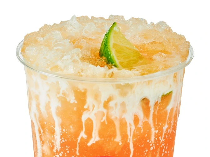 Swig Super Trooper Reviver Energy with lemonade, mango, strawberry puree, coconut cream, 340-760 cal, $3.49.