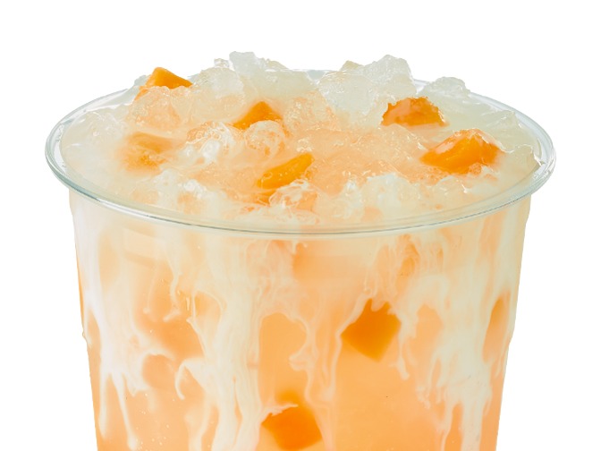 Swig Mango Breeze water with sugar-free coconut, vanilla, mango puree, frozen mango, coconut cream, 110-340 cal, $4.40.